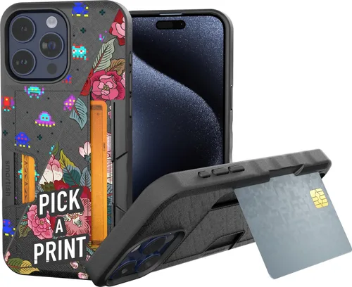 Vista 47 de Smartish Funda tipo cartera para iPhone 11 Pro - Wallet Slayer Vol. 2 [soporte protector delgado] tarjetero (seda) - Black Tie Affair