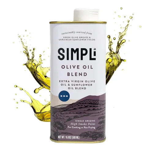 Vista 8 de SIMPLi Mezcla de aceite de oliva virgen extra, 16.9 onzas Perfecto para saltear + cocinar