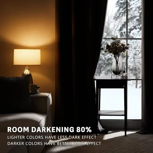 Vista 6 de Cortinas de faro costero de 54 pulgadas de largo, 2 paneles, cortinas opacas con ondas de vela para decoración de dormitorio, sala de estar, Negro