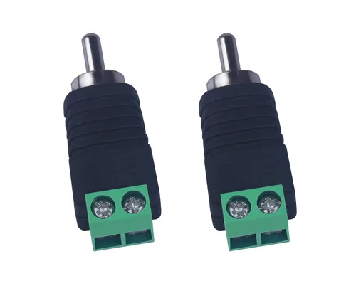 Vista 5 de Enchufes RCA para cable de altavoz, conector de terminal de tornillo RCA a AV, conector macho Phono RCA sin soldadura, convertidor sin soldadura