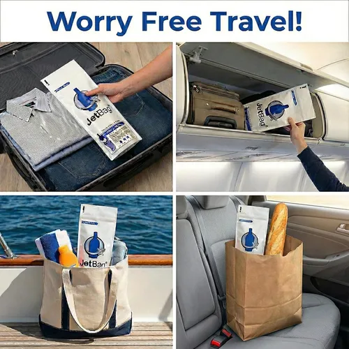 Vista 4 de JetBag Bold - Bolsas de vino para viajes, paquete de 3 bolsas reutilizables protectoras de viaje para botellas de vino, la bolsa de viaje absorbente