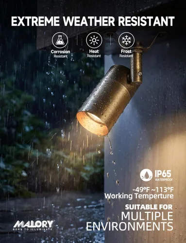 Vista 4 de MALORY Luz de techo de latón para paisaje, luz LED de bajo voltaje para árbol, iluminación exterior de paisaje para patio, jardín, césped, pared