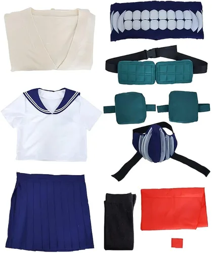 Vista 5 de miccostumes Conjunto completo de disfraz de anime JK para mujer, uniforme escolar, cosplay