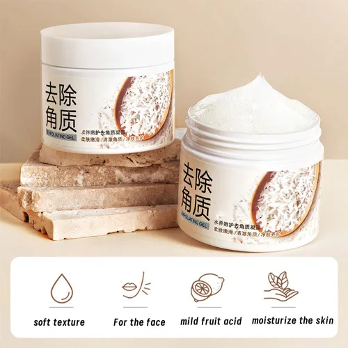 Vista 7 de Exfoliante De Arroz Para Aclarar La Piel, Exfoliante De Arroz Para Las Manchas, Exfoliante De Arroz Para Blanquear Gel Exfoliante, Exfoliante De