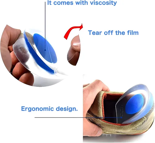 Vista 5 de Kairry Talonera de gel para fascitis plantar, almohadillas de silicona para fascitis plantar, dolor de talón, dolor de espolón óseo y tratamiento
