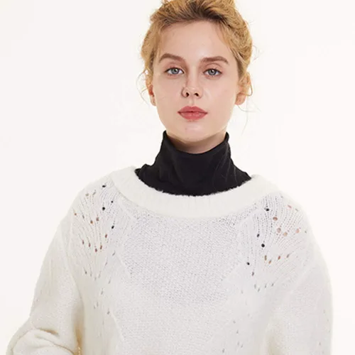 Vista 3 de ZESLMG Cuello de tortuga desmontable para mujer de Dickies, cuello alto simulado de medio algodón