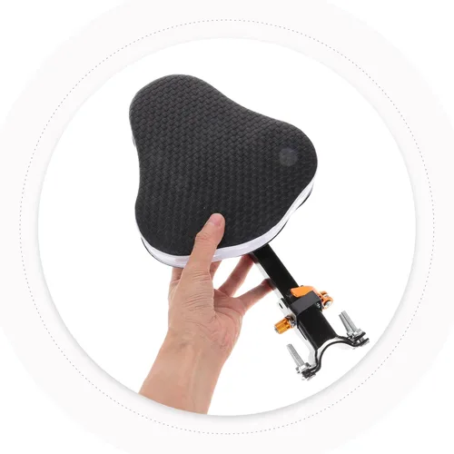 Vista 6 de Happyyami Asiento de bicicleta para niños, asiento de bicicleta de montaña cómodo acolchado fácil de instalar