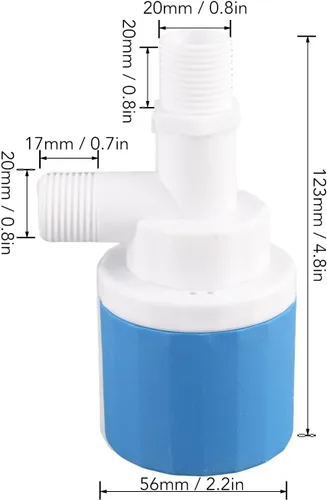 Vista 8 de Válvula de bola flotante de 1/2 pulgada DN15 Control automático de nivel de agua para tanque/piscina/inodoro Rango de presión de 0.4-22.0 lbs