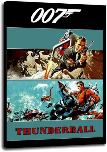 Vista 8 de CLEARCONNECT Thunderball 1965 - Póster de película de acción y aventura, impresiones en lienzo clásicas de películas antiguas, arte de pared