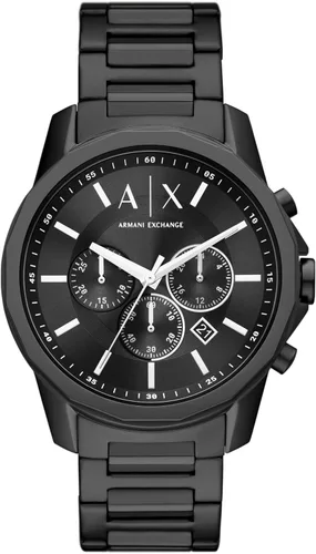 Vista 8 de A X Armani Exchange Reloj de vestir cronógrafo para hombre con correa de acero inoxidable, silicona o cuero