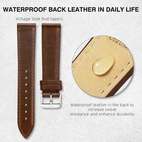 Vista 69 de Ritche Correa de reloj de cuero de liberación rápida para hombres y mujeres, correa de reloj de 0.79 pulgadas, 0.78 pulgadas, 0.86 pulgadas