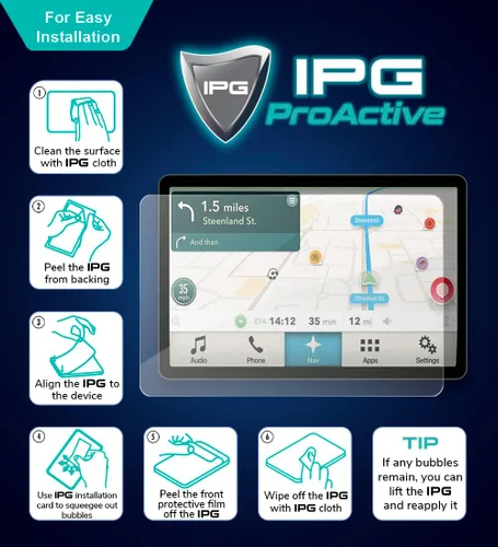 Vista 5 de IPG ProActive Hecho para Autel MaxiIM KM100 5.5" Pantalla 9H Dureza Protector de Pantalla Nano Cerámica Ultra Responsive Alta Claridad