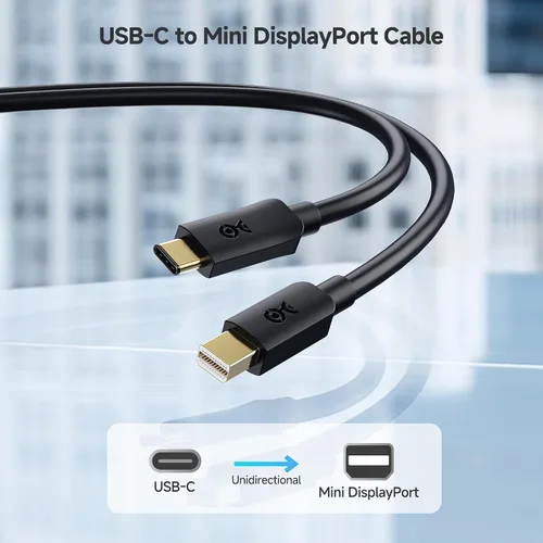 Vista 2 de Cable Matters Cable Unidireccional 4K USB C a Mini DisplayPort, 6 pies 4K@60Hz, Not for Thunderbolt/USB-C Monitors, Not for USB-C or Thunderbolt 3