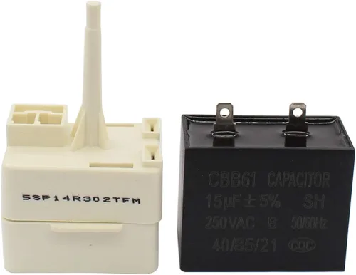Vista 3 de ApplianPar W10613606 Relé de arranque del compresor del refrigerador y condensador para Whirlpool KitchenAid Kenmore Frigoríficos W10416065