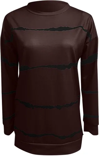 Vista 4 de FABFEGU Sudaderas con gráficos para mujer, estilo vintage, de moda, con cuello redondo, casual, holgadas, de manga larga