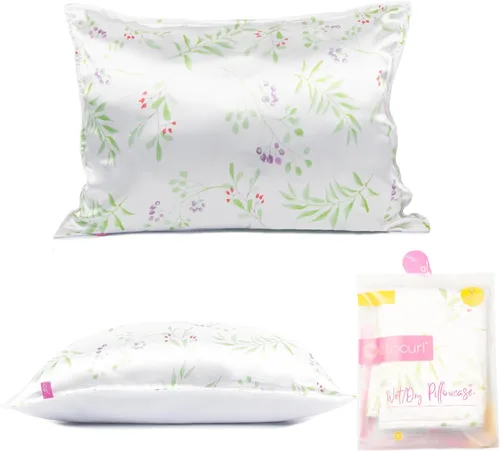 Vista 10 de Octocurl Funda de almohada de satén reversible en microfibra absorbente para cabello mojado Más suave que la seda Funda de almohada de satén