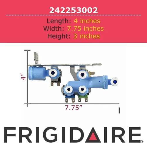 Vista 3 de Válvula de agua original Frigidaire 242253002