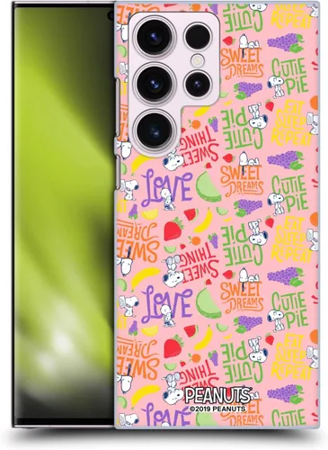 Vista 42 de Head Case Designs Funda rígida con licencia oficial de Peanuts Eat Sleep Snoopy Naturally Sweet compatible con Samsung Galaxy S23 Ultra 5G Comer