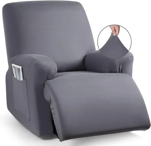 Vista 52 de TAOCOCO Fundas Elásticas para Sillones Reclinables de 3 Piezas Fundas Sólidas para Muebles Funda para Sillón Reclinable Fundas Deslizables