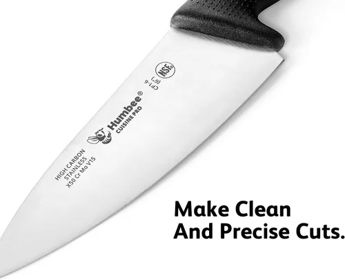 Vista 3 de Cuisine Pro - Cuchillo de chef de 6 pulgadas - Hoja de espiga completa de acero inoxidable para uso profesional y personal - Mango ergonómico