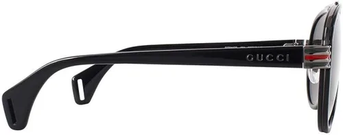 Vista 3 de Gucci GG0447S - 001 - Gafas de sol negras con lente polarizada gris de 2.283in
