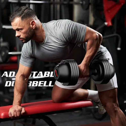 Vista 8 de Juego de mancuernas ajustables de 22 libras, par de mancuernas ajustables, perfecto para entrenamiento de fuerza y entrenamientos de fitness