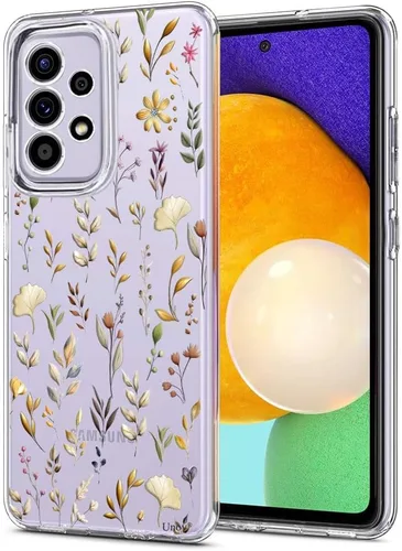 Vista 13 de Unov Funda diseñada para Galaxy A52 / A52s, funda transparente para teléfono con [patrón antideslizante en relieve], protección delgada a prueba