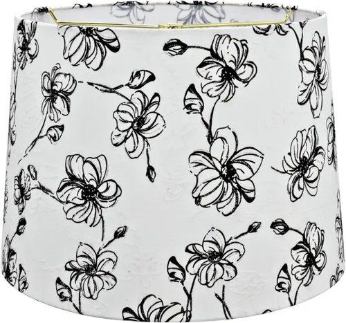 Vista 31 de Aspen Creative 32140 Pantalla de lámpara de construcción araña con forma de imperio de transición de tela dura en lino beige, 12" superior x 14