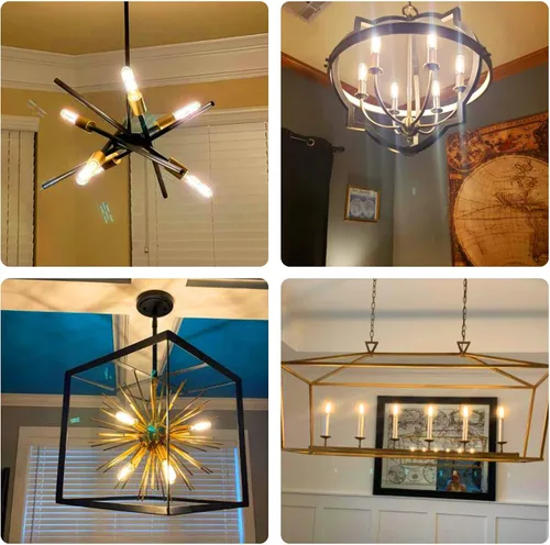 Vista 7 de Bombillas LED tubulares regulables de 2 W, blanco cálido de 2700 K, bombilla de filamento estilo Edison, bombilla vintage T10 equivalente a 25 W