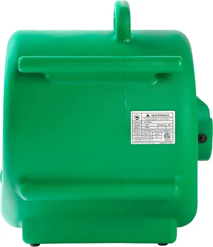 Vista 4 de Mounto Ventilador de secado de suelo Air Mover de 1/3hp de 2000 cfm, motor de aire de 3 velocidades con salida GFCI doble, cable de alimentación