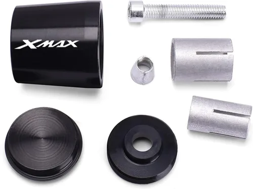 Vista 3 de for XMAX300 XMAX400 Xmax X-MAX 125 250 300 400 CNC Motorcycle Accessories 22MM Handlebar Grips Handle Bar Cap End Plugs (Color : Silver)