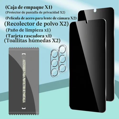 Vista 7 de BIGFACE Protector de pantalla de vidrio templado con privacidad para Galaxy S23 + protector de lente de cámara [2 + 2 unidades] [antiarañazos]
