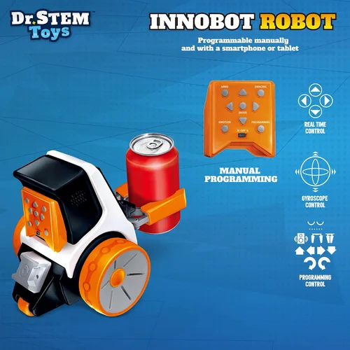 Vista 4 de Dr. STEM Toys Innobot - Robot de codificación Kit de ciencia robótica para niños de 8 años en adelante Compatible con Bluetooth, fácil