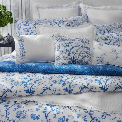 Vista 3 de Laura Ashley - Juego de edredón Twin, juego de cama de algodón suave y reversible, ropa de cama floral de 3 piezas con funda de almohada a juego