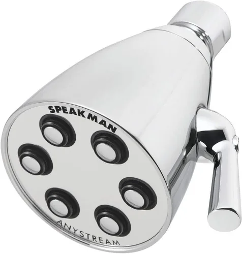 Vista 6 de Cabezal de ducha Speakman S-2252-BBZ Icon Anystream multifunción ajustable de latón macizo, 9.46 L/min, bronce cepillado
