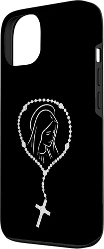 Vista 14 de iPhone 16 Rosario Virgen María Dios Jesús Fe Religioso Católico Estuche de Regalo