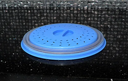 Vista 3 de Dependable Industries' 2 en 1 plegable cubierta protectora contra salpicaduras de microondas y colador de lavado de verduras: lo último en cocina