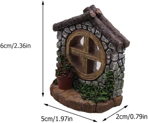 Vista 2 de Yardwe 5pcs Mini Patio Decoración Elementos Micro Jardín Ventana Decoración Niños y Niñas Decoración Creativa Set de Decoración Estilo Aleatorio