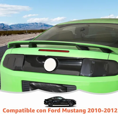 Vista 7 de RT-TCZ Cubierta de lámpara de luz trasera, marco de guardia, biseles, accesorios de decoración para Ford Mustang (2010-2012 negro ahumado)