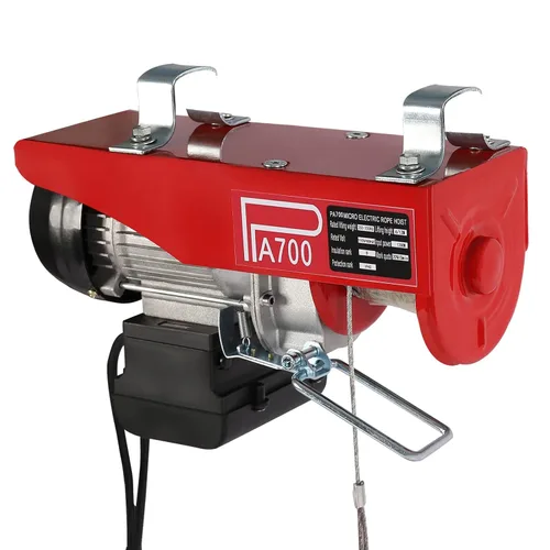 Vista 5 de Electric Hoist 1543lbs, 110V Electric Winch with Wired Remote Control Single/Double Slings, Electric Lift for Lifting in Garage Factory Attic