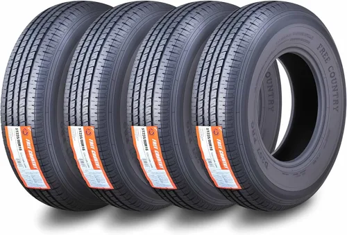 Vista 11 de Free Country Grand Ride Juego de 4 neumáticos para remolque ST175/80R13 de 6 capas, de rango de carga C, con banda de acero y protector contra roces