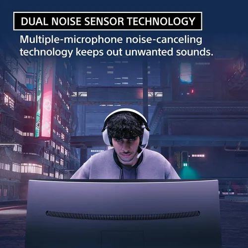 Vista 3 de Auriculares para juegos Sony INZONE H9, auriculares Bluetooth inalámbricos con cancelación de ruido y micrófono, sonido espacial 360, para PC y PS5