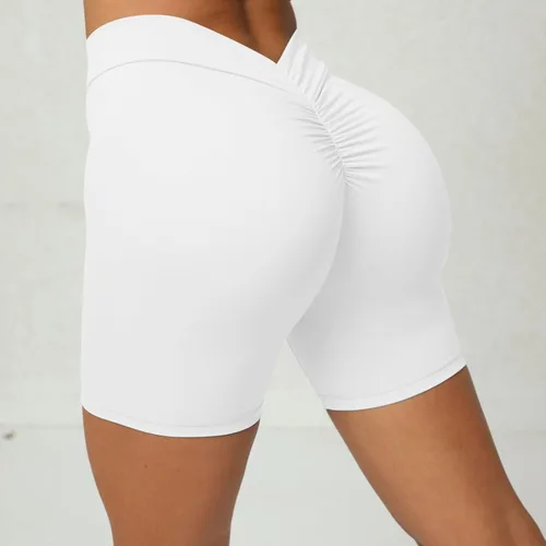 Vista 3 de Xbgqasu Pantalones cortos de entrenamiento para mujer, leggings para levantamiento de glúteos, suaves, sin costuras, cintura alta, con textura