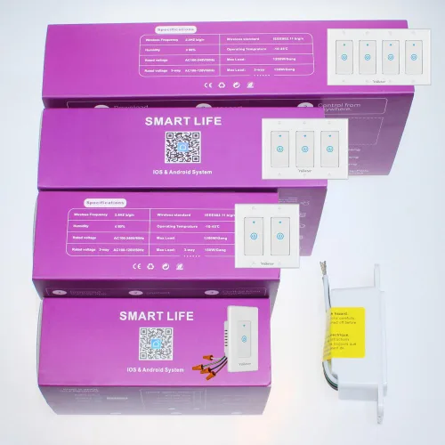 Vista 9 de Tuya - Interruptor de luz inteligente compatible con Alexa, interruptor inteligente WiFi de un solo polo de 1 banda