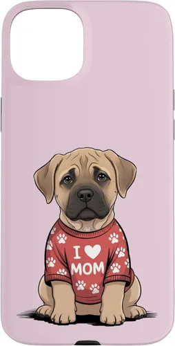 Vista 9 de Womens I Love Mom Bullmastiff Dog Mother's Day Mastiff Mom Case for iPhone 17