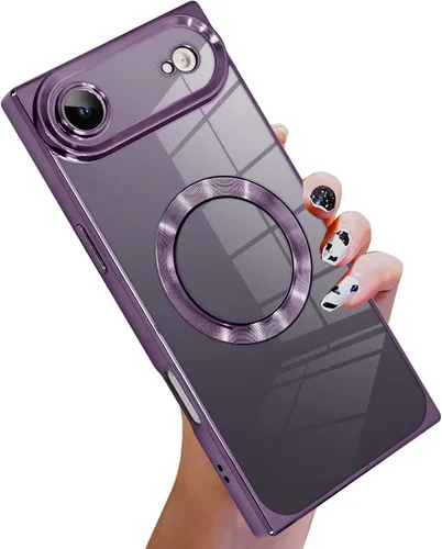 Vista 68 de KANGHAR Funda diseñada para iPhone 12 Pro Magnética Transparente con Protector de Lente de Cámara [Compatible con MagSafe] Diseño de Placado