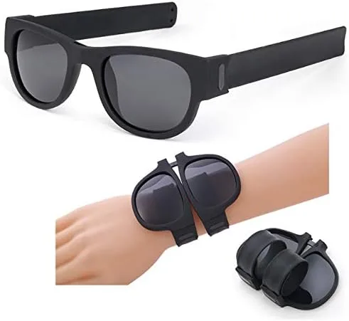Vista 3 de Goodbag - Gafas de sol plegables y flexibles de silicona para natación correr etc Negro talla única