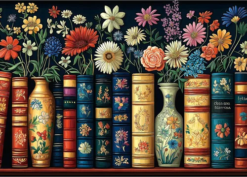 Vista 15 de MINIWAN Rompecabezas de 1000 piezas de arte de papel con plumas 3D para jardín de flores 27.5 x 19.7 pulgadas, letras en la parte posterior