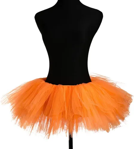 Vista 12 de REETAN Falda tutú de ballet de 6 capas de tul corto tutús para mujer
