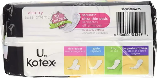 Vista 3 de Kotex Forro absorbente Natural Balance, largo, 16 unidades (paquete de seis)